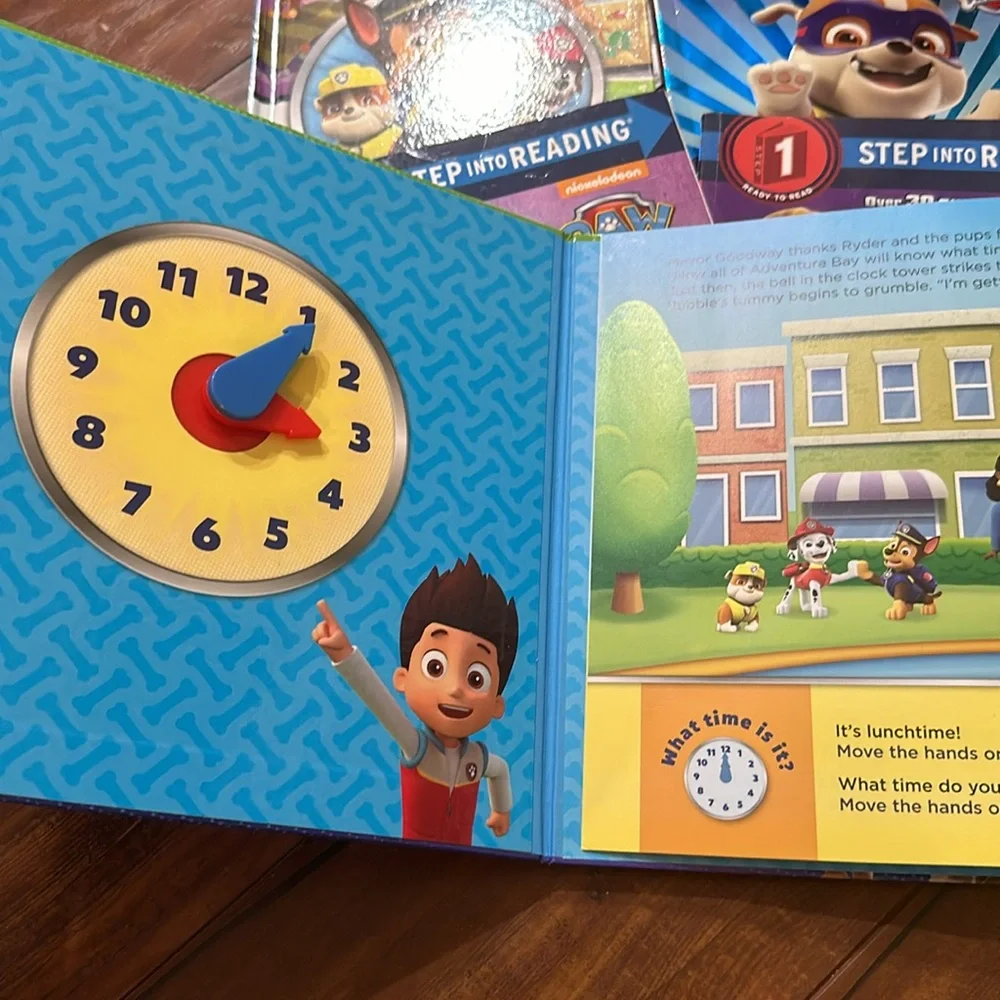 Paw Patrol Book Bundle Look & Find Step Into Reading + Plush Lot